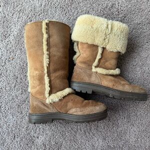 UGG Brown and Cream Winter Boots